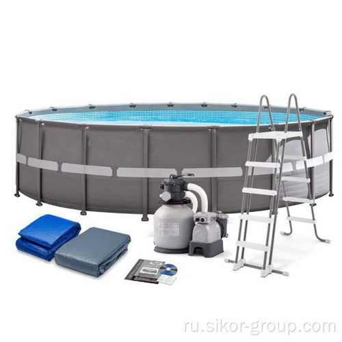Sikor New Design Bool Bool Прямоугольный металлический бассейн Популярный семейный двор над наземным рамным бассейном